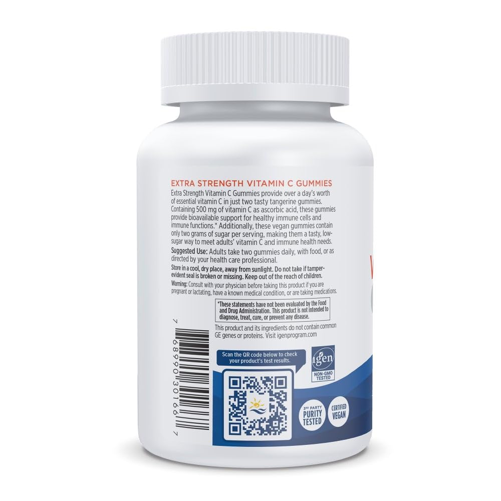 Buy supplements Nordic Naturals Vitamin C Extra Strength Gummies - Tangerine Flavor - 60 Gummies - 500 mg Vegan Vitamin C Supplement - Vitaza UK Supplements UK