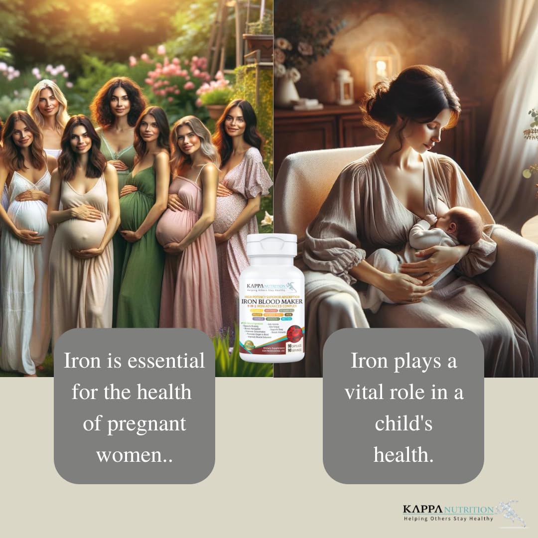 Buy supplements KAPPA NUTRITION Iron 26mg, Vitamin C & Orange 150mg, Folate 667mcg DFE, Vitamin B12, Beetroot, Brewers Yeast, Broccoli & MCT Oil - Vitaza UK Supplements UK