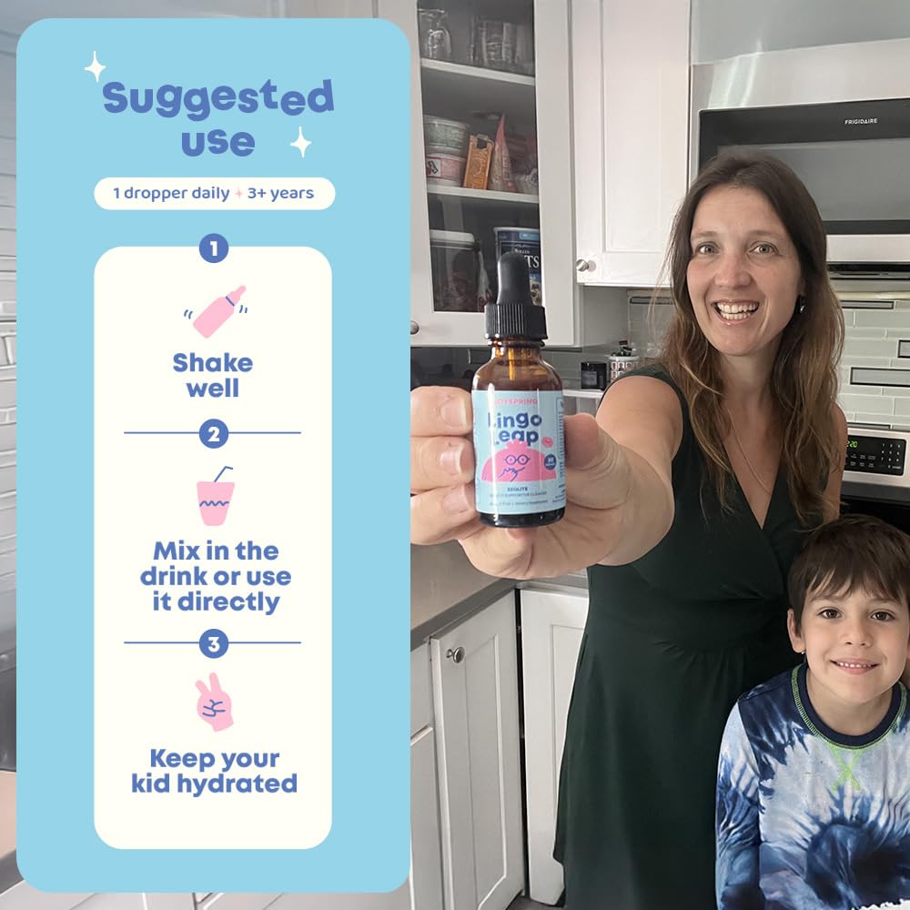 Buy supplements JoySpring LingoLeap – Liquid Kids Formula with Zeolite Clinoptilolite, Methylated B12 & Vitamin D3 | Gentle Daily Support for Kids’ Wellness - Vitaza UK Supplements UK