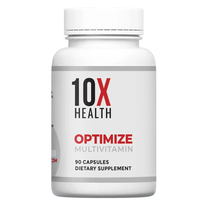 10X Health Optimize Multivitamin for Men - 90 Capsules, Methylated Multivitamin 34 in 1 Formula with 800 mcg of Vitamin B12, 5-MTHF, NAC - Methyl B Complex 10X Health SystemBuy Supplements Australia