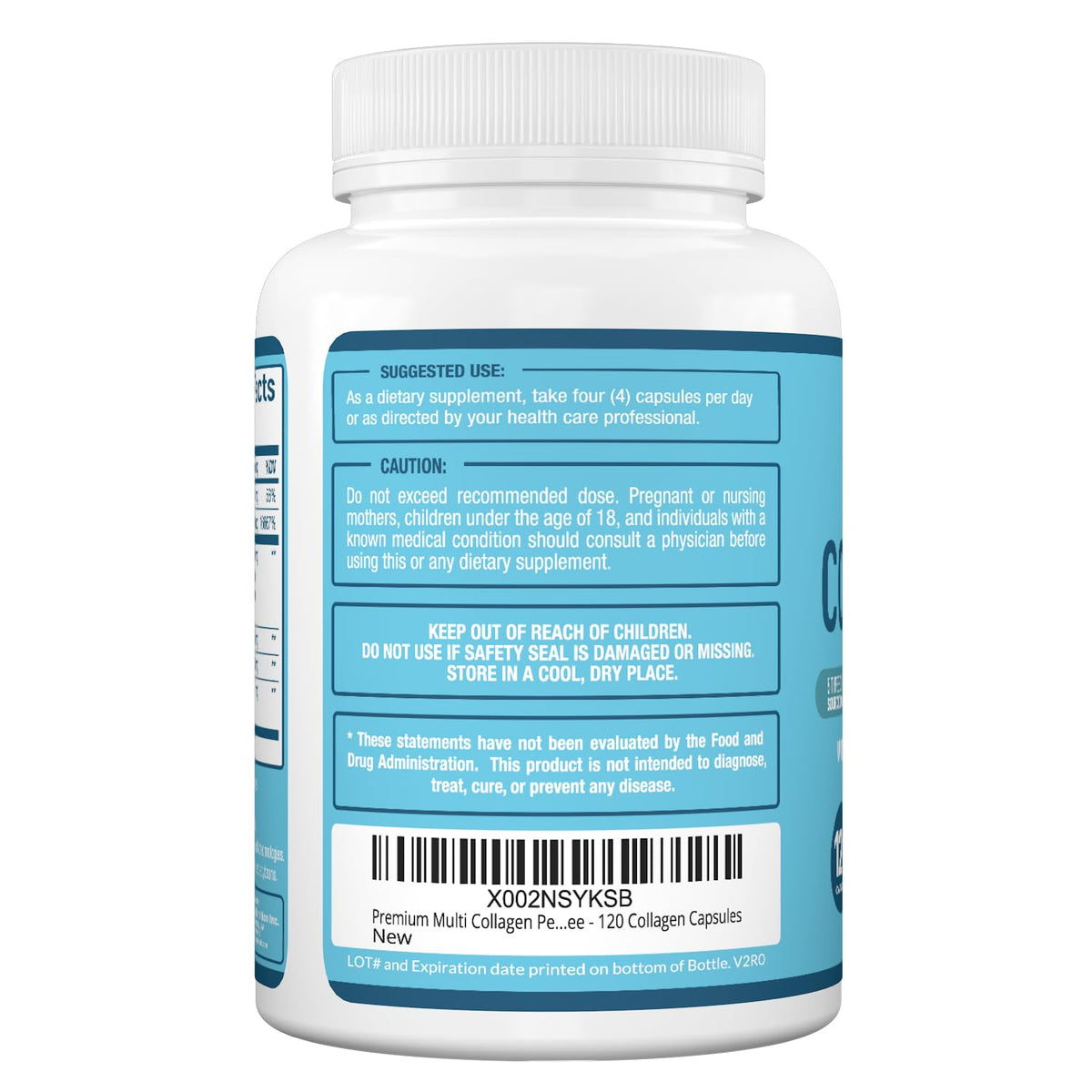 Buy supplements Premium Multi Collagen Peptides (Types I, II, II, V, X) - Collagen Pills for Skin Care, Hair Growth, Nails & Joints - Vitamin C, Hyaluronic Acid - Vitaza UK Supplements UK