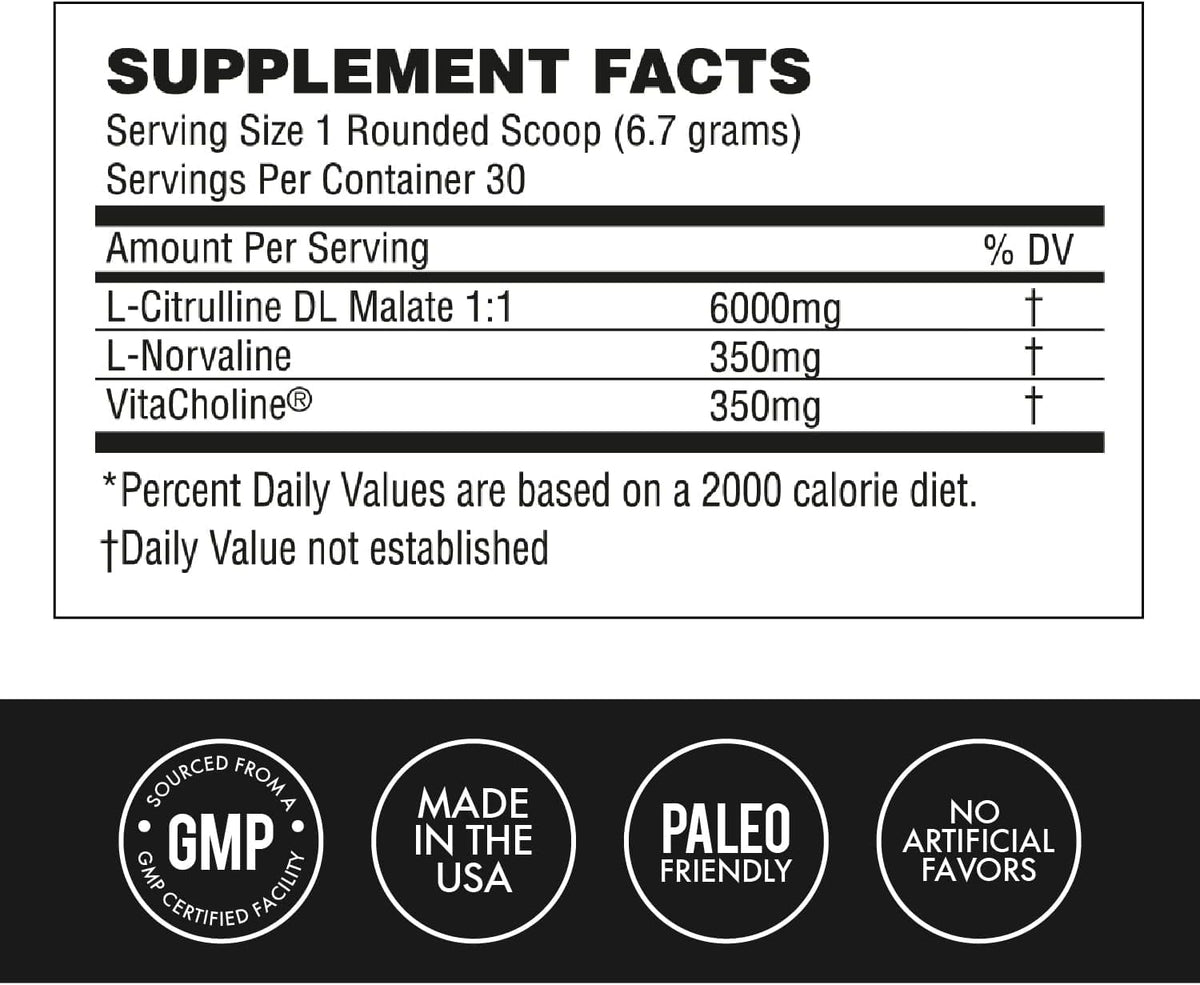 MetCon Power Pre-Pump Nitric Oxide Booster - Pre-Workout Supplement - Increase Blood Flow & Amplify Strength Naturally