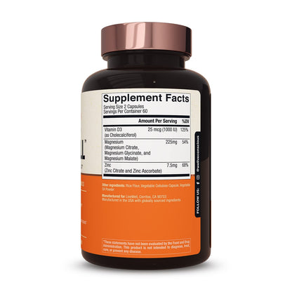Buy supplements Live Conscious Magwell Magnesium Zinc & Vitamin D3 - Magnesium Glycinate, Malate, & Citrate - Triple Supplement for Women & Men - Vitaza UK Supplements UK