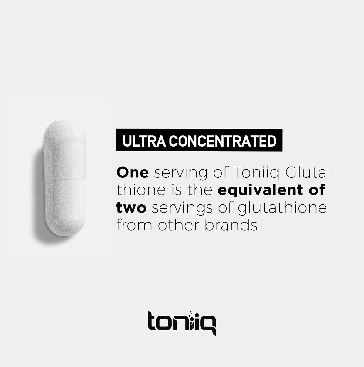 Buy supplements Toniiq Ultra High Strength Glutathione Capsules - 1000mg Concentrated Formula - 98%+ Highly Purified and Bioavailable - Non-GMO Fermentation - Vitaza UK Supplements UK