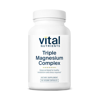 Buy supplements Vital Nutrients Triple Magnesium Complex Supplement | Vegan Magnesium Glycinate, Malate & Oxide 250mg | Easily Absorbed Magnesium Supplement for Stress, Muscle, Heart, Bone Support | 90 Capsules - Vitaza UK Supplements UK