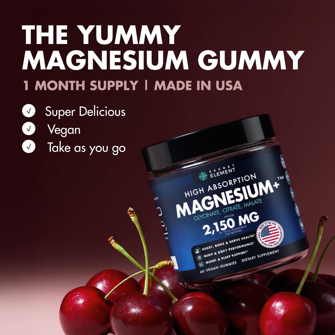 Buy supplements Magnesium Gummies 3in1 - Glycinate, Citrat, Malate 2150 MG High Absorption Supplement, Sugar-Free, Vegan, Chews for Men & Women, Inspired by Wellness Traditions - Vitaza UK Supplements UK