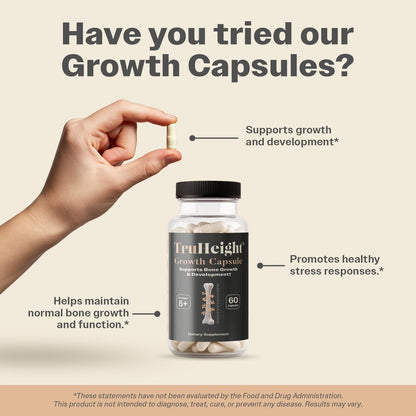 Buy supplements TruHeight Growth Capsules - Tall Nutrition for Natural Growth Supplement for Kids & Teens - Pediatric Vitamin D, K, Calcium & Ashwagandha - Bone Strength - Vitaza UK Supplements UK