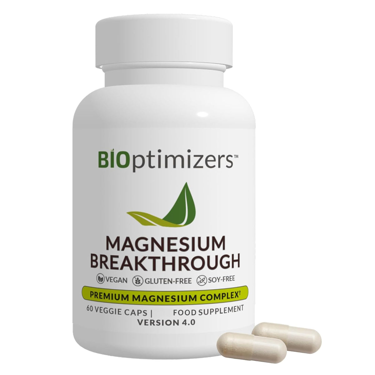 Buy supplements BIOptimizers Magnesium Breakthrough Supplement with 500mg - 7 Forms of Magnesium: Glycinate, Malate, Citrate, and More - Natural Support for Sleep and Cognitive Function -60 Capsules- Calming Vitamins - Vitaza UK Supplements UK