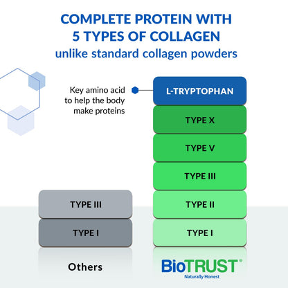 BioTrust Ageless Multi Collagen Peptides Powder – 5 Types (I, II, III, V, X) BioTrustBuy Supplements Australia