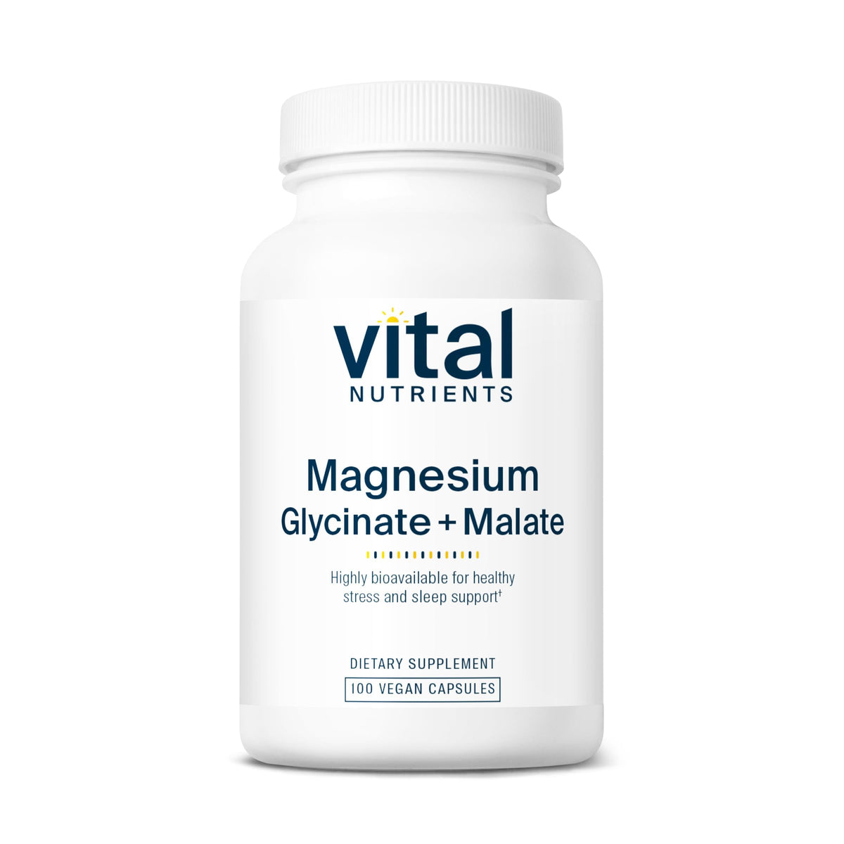 Buy supplements Vital Nutrients Magnesium Glycinate + Malate - 120mg Vegan Magnesium Supplement for Women and Men - Muscle, Heart, Bone Support* - Promotes Relaxation - Vitaza UK Supplements UK