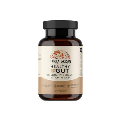 Buy supplements TERRA ORIGIN Healthy Gut Capsules with Immunity Boost | 90 Capsules | Non GMO, Gluten Free, Dairy Free | Digestive Support for Men and Women - Vitaza UK Supplements UK