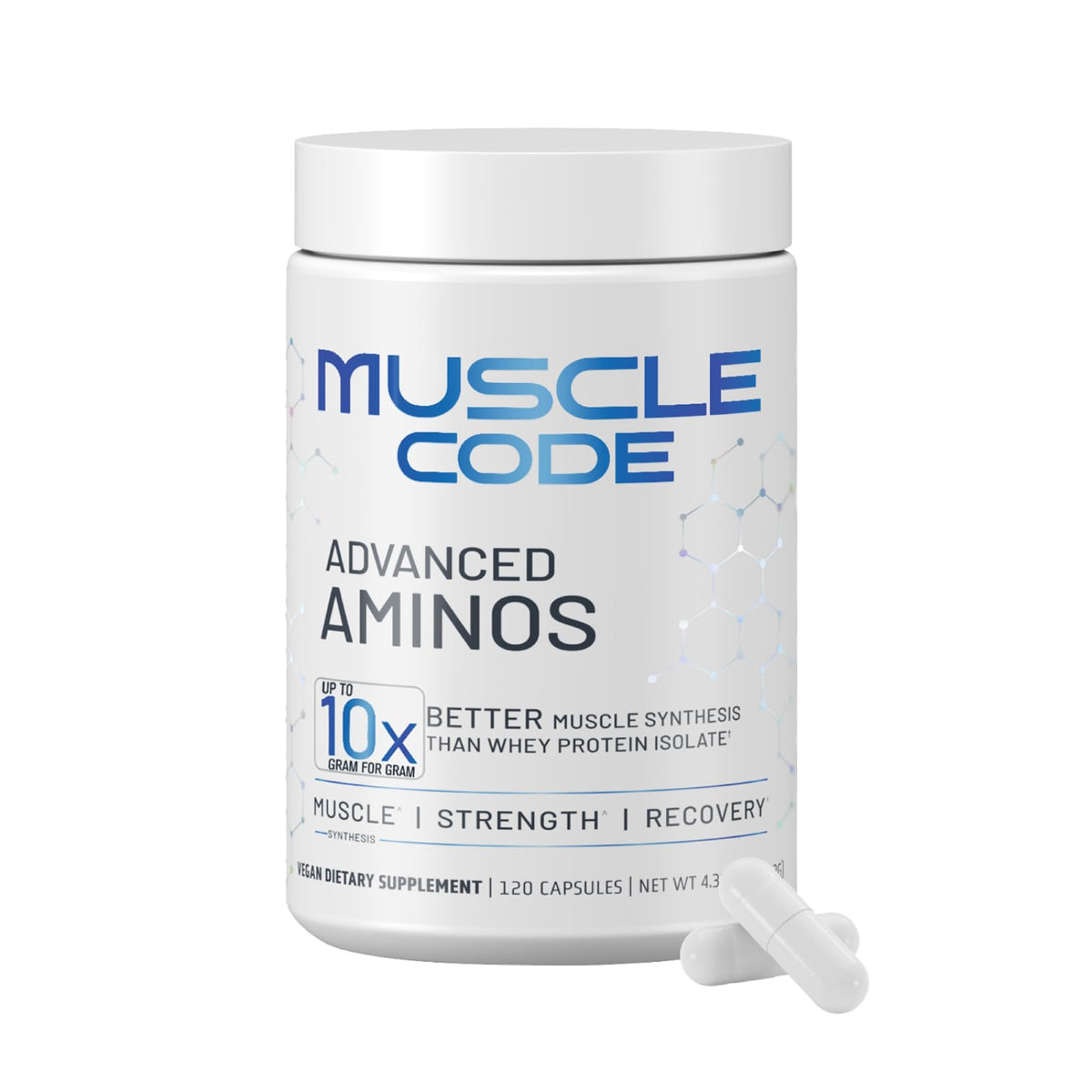 Buy supplements NAUTILUS Muscle Code Essential Amino Acid Capsules – Muscle Synthesis & Repair & Strength – Unflavored – 30 Servings – Clinically Studied - Vitaza UK Supplements UK