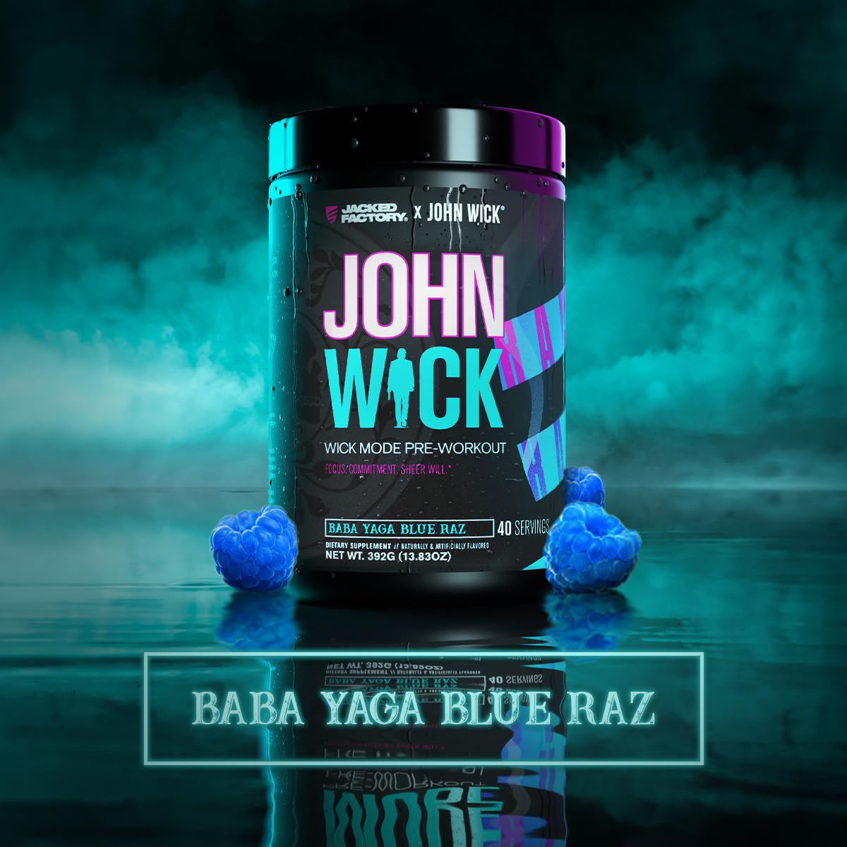 Buy supplements Jacked Factory X John Wick - Wick Mode Pre Workout Powder - Intense Energy, Battle-Ready Focus, Unstoppable Commitment, and Sheer Will - Vitaza UK Supplements UK