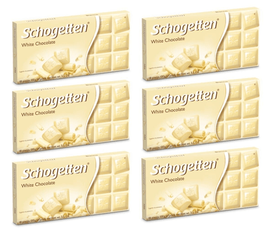 Buy ​6x Schogetten German White Chocolate 100G / 3.5Oz (Pack of 6) - Vitaza UK Supplements UK