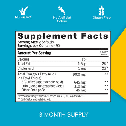 Buy supplements Qunol Fish Oil Omega 3 Mini Softgels, 1000mg Omega 3 EPA + DHA, Ultra Pure Supplements, Heart Health Support, Lemon Flavor - Vitaza UK Supplements UK