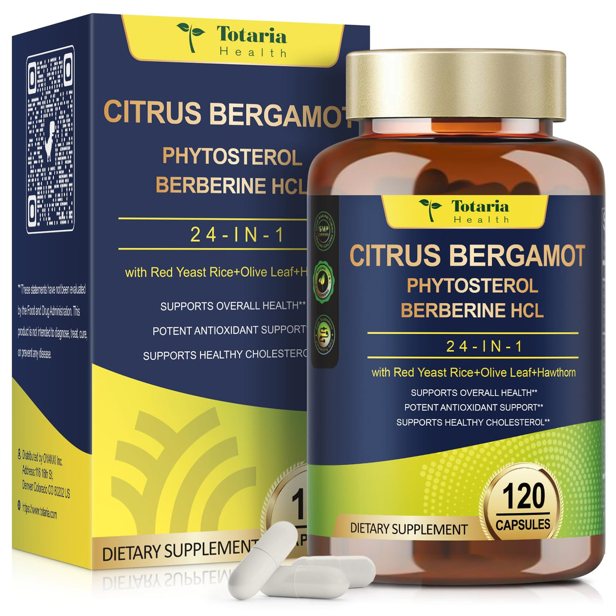 Buy supplements Citrus Bergamot Supplement for High Cholesterol - Italian Citrus Bergamot & Plant Sterols Stanols Natural Way to Balance Cholesterol Level, Vitaza UK Supplements UK