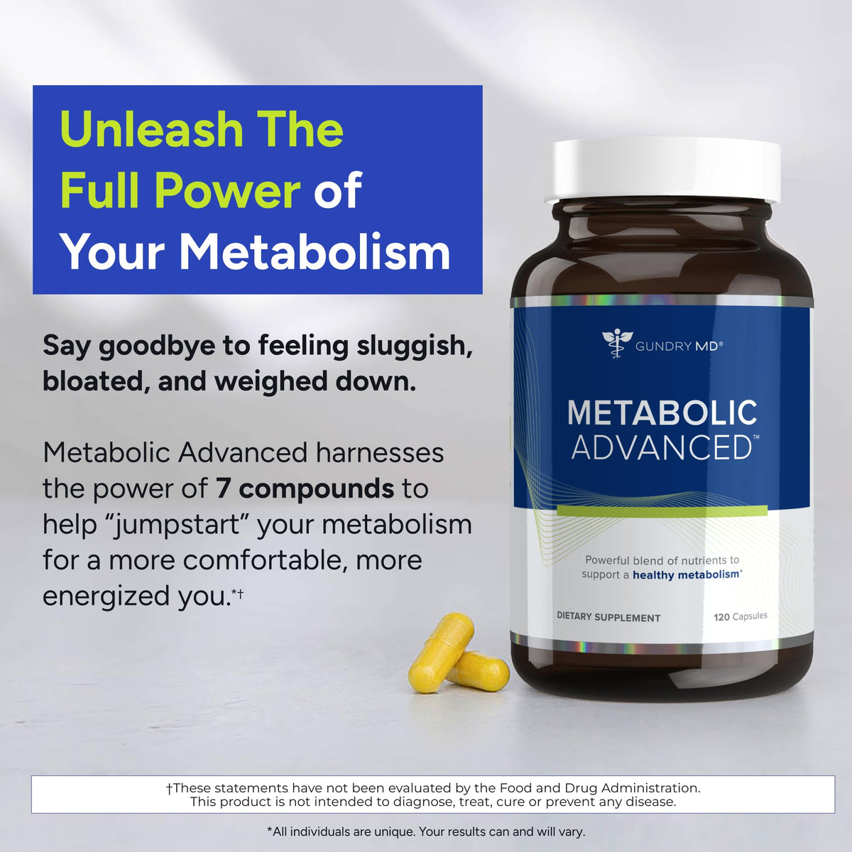 Buy supplements Gundry MD® Metabolic Advanced Nutrient Blend with Berberine to Support Healthy Metabolism, 120 Count - Vitaza UK Supplements UK