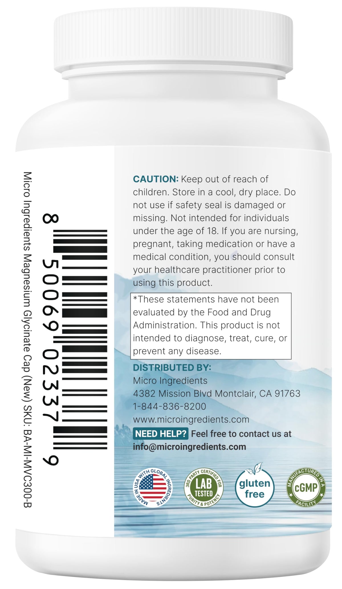 Buy supplements Pure Magnesium Glycinate 1,000mg, 300 Capsules | 100% Chelated for Max Absorption | Enhanced with Vitamin C | Only Uses Active Ingredients - Vitaza UK Supplements UK