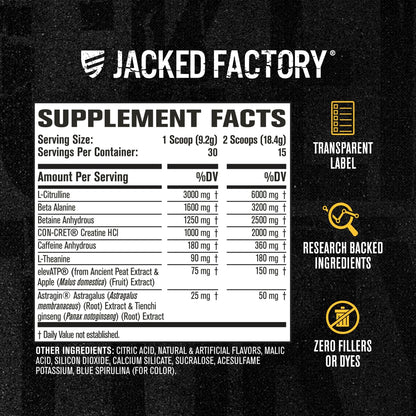Buy supplements Jacked Factory Nitrosurge Build Pre Workout with Creatine for Muscle Building - Con Cret Creatine Powder & elevATP for Intense Energy, Powerful Pump, Vitaza UK Supplements UK