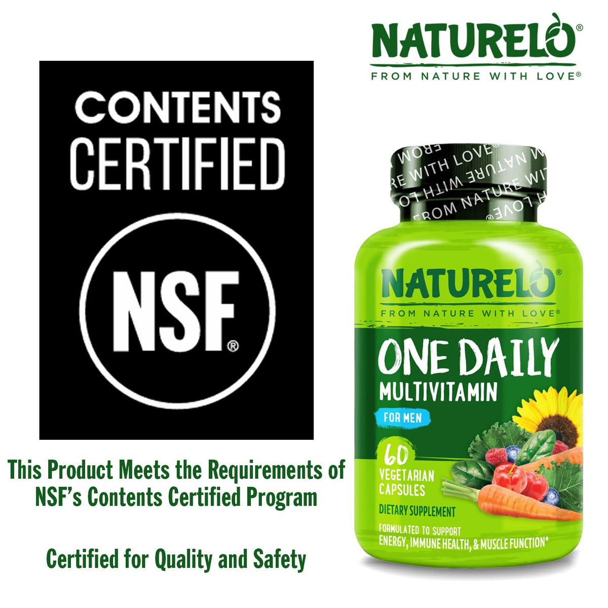 Buy supplements NATURELO Mens Multivitamins - One Daily Multivitamin for Men with Vitamins, Minerals & Organic Whole Foods, Boost Energy & Health, Vitaza UK Supplements UK
