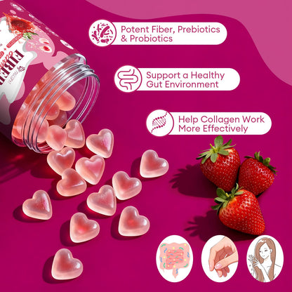 Buy supplements Migcopat 10G Fiber Gummies with Collagen Peptides, Hyaluronic Acid, Vitamin C, ACV, 30 Billion CFU Probiotics – Sugar Free Collagen Gummy for Skin, Hair & Nails - Vitaza UK Supplements UK