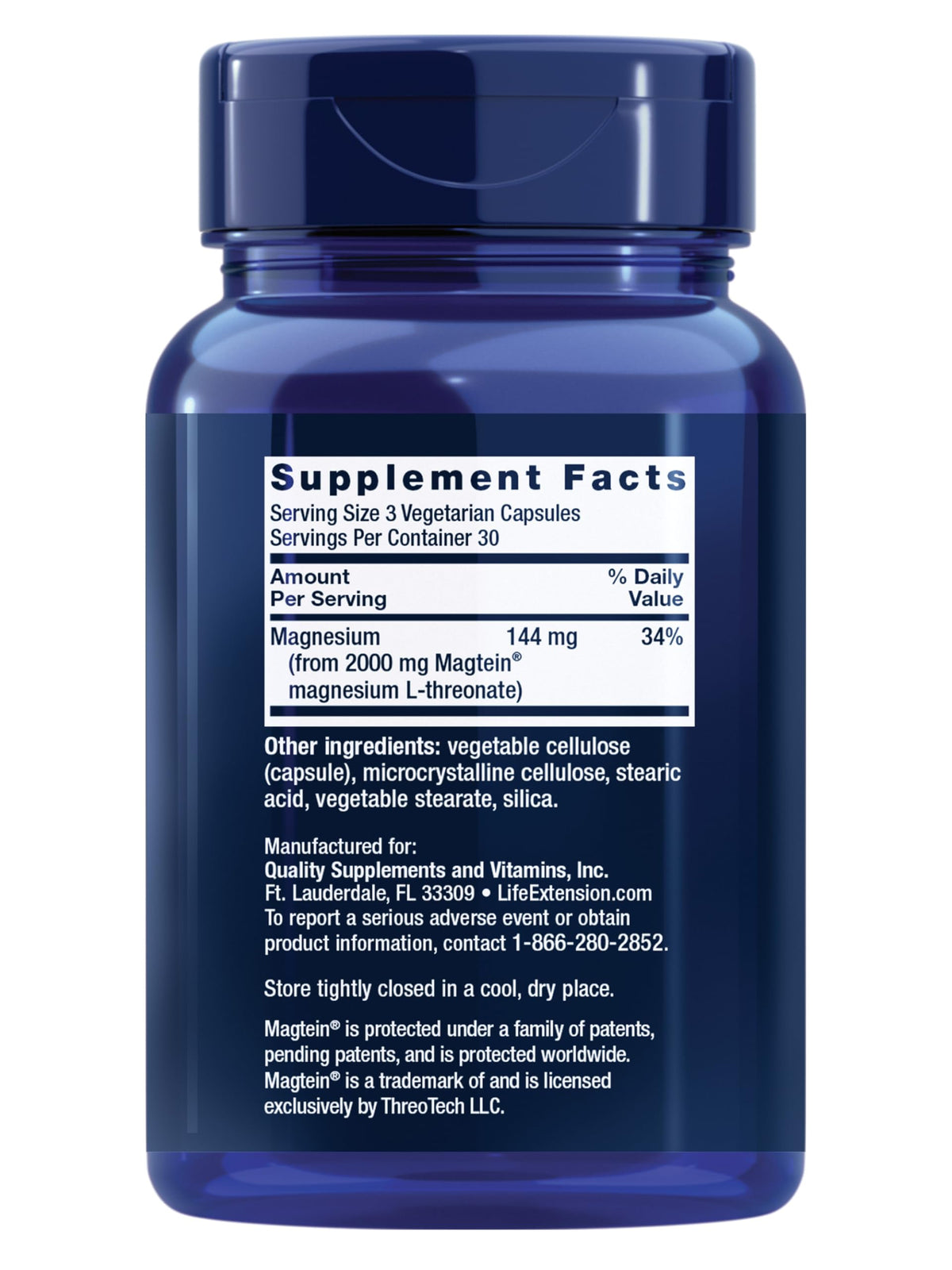 Buy supplements Life Extension Neuro-Mag Magnesium L-Threonate, Memory Health, Quick Thinking, Cognitive Health Support, Vegetarian, Non-GMO, 90 Vegetarian Capsules - Vitaza UK Supplements UK