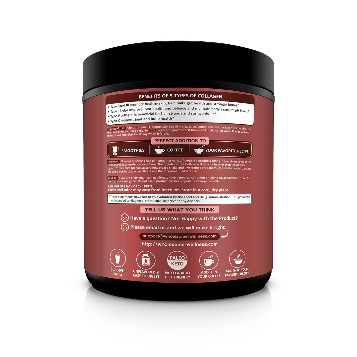 Multi Collagen Protein Powder Hydrolyzed (Type I II III V X) Grass-Fed All-in-One Super Wholesome WellnessBuy Supplements Australia