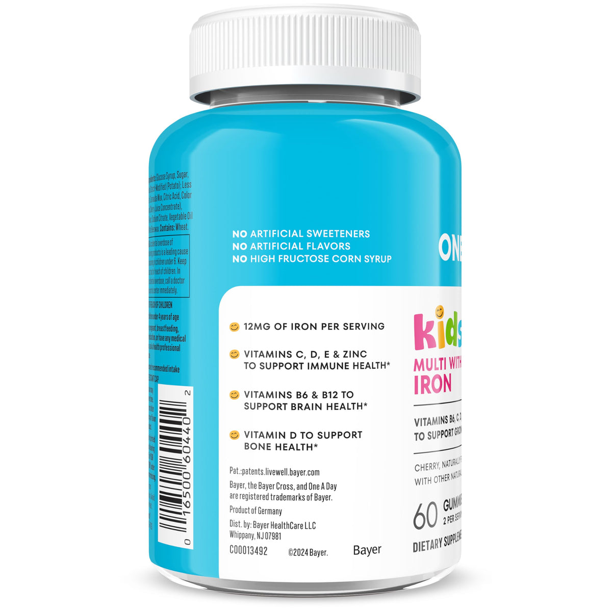 Buy supplements One A Day Kids Multivitamin with Iron Gummy, Vitamin D, Vitamin C, E, Zinc for Immune Support, Gummy Vitamins, Kids Multivitamin Gummies with Iron - Vitaza UK Supplements UK