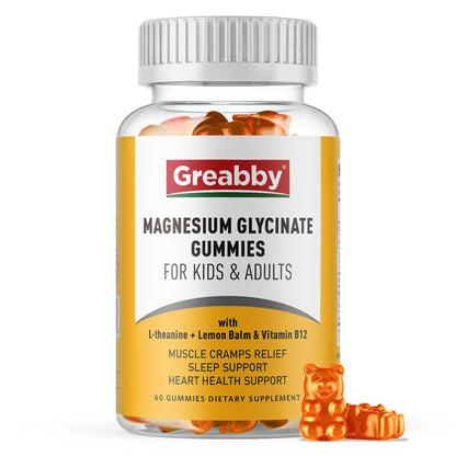 Buy supplements Magnesium Glycinate Gummies for Kids & Adults - Magnesium Glycinate 300mg Chewable Supplement - Promotes Sleep, Muscle, Relaxation (60Count) - Vitaza UK Supplements UK