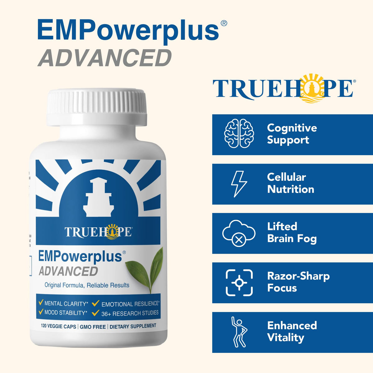 Buy supplements Truehope EMPowerplus Advanced Multivitamin for Women & Men - Broad-Spectrum Multivitamins & Chelated Minerals | 1000% Better Absorption - Vitaza UK Supplements UK