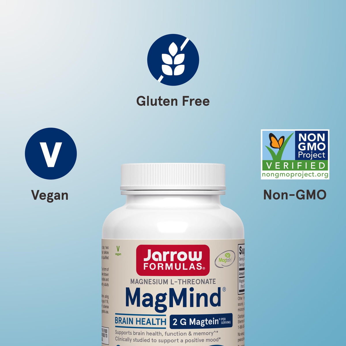 Buy supplements Jarrow Formulas Magnesium L-Threonate, MagMind Magtein Magnesium Supplement, Supplements for Memory Support, 90 Veggie Capsules - Vitaza UK Supplements UK