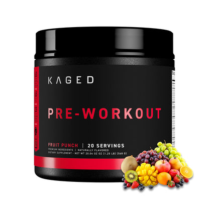 Buy supplements Kaged Stimulant Free Pre Workout Powder | Fruit Punch | Pre-Kaged | Formulated with Creatine, Beta Alanine | No Jitters | 20 Servings - Vitaza UK Supplements UK