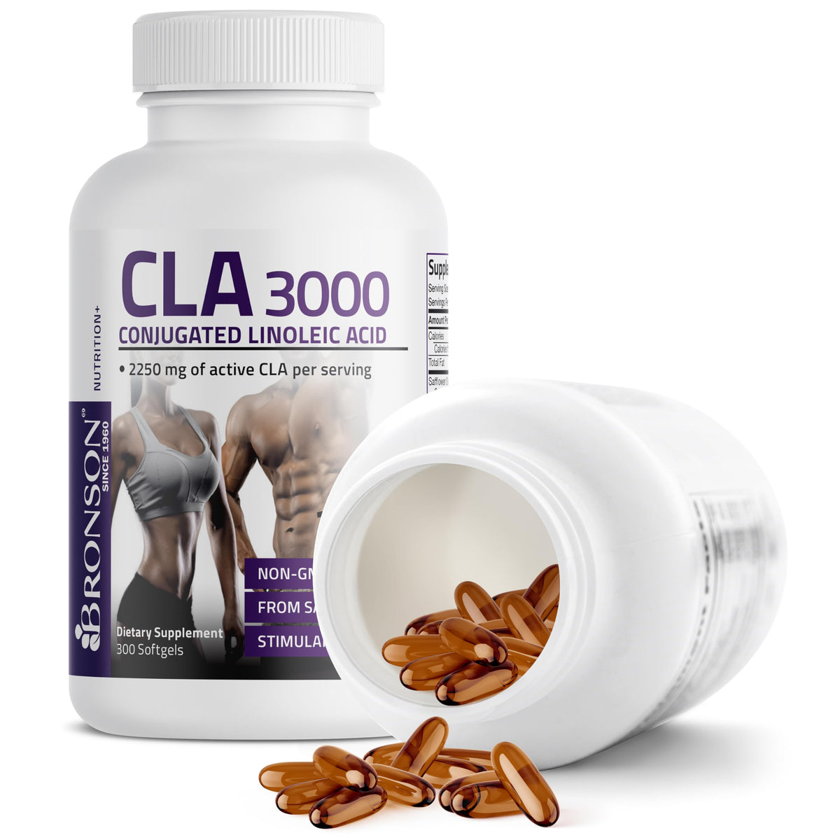Buy supplements Bronson CLA 3000 Extra High Potency Supports Healthy Weight Management Lean Muscle Mass Non-Stimulating - Vitaza UK Supplements UK