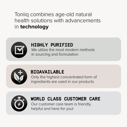 Toniiq 1600mg Resveratrol Blend - Ultra High Purity and 3rd Party Tested - with MCT ToniiqBuy Supplements Australia