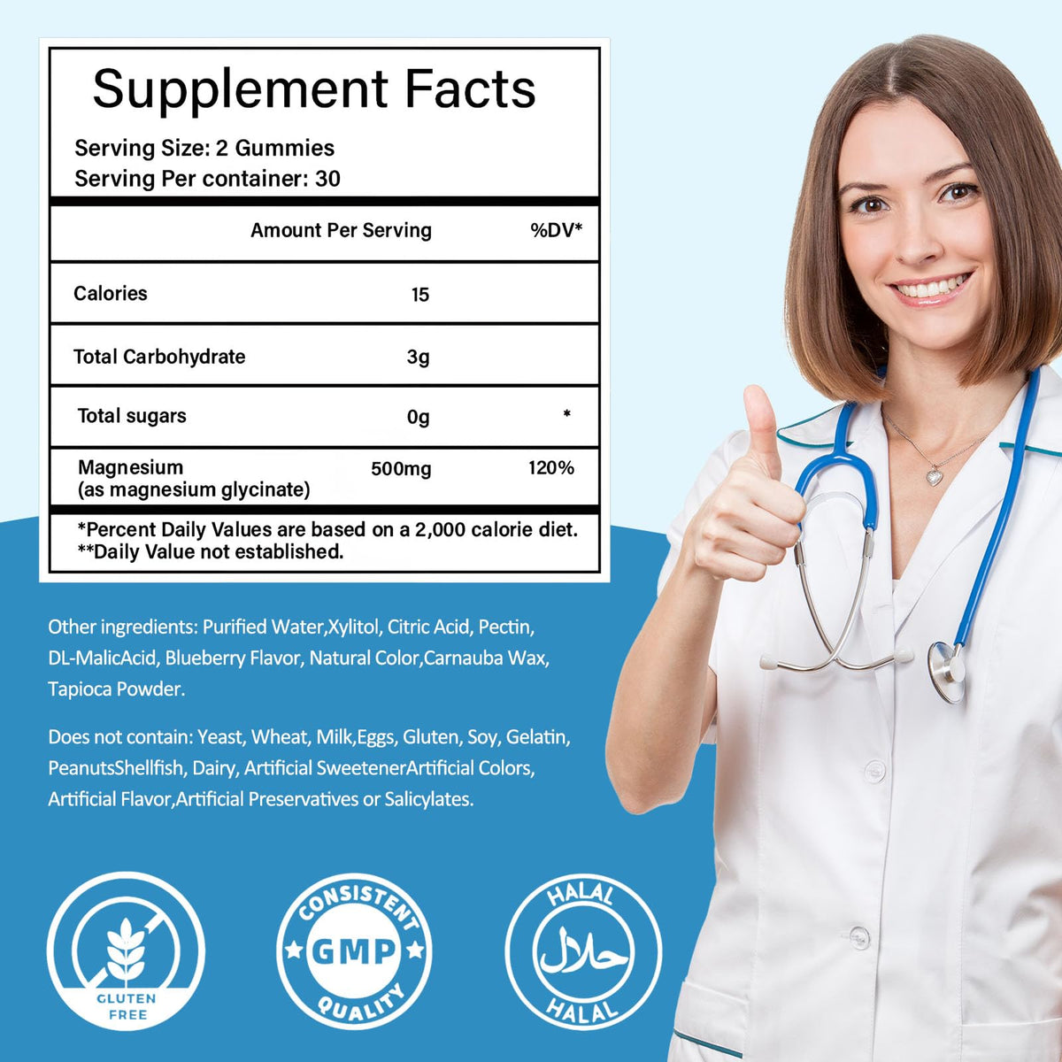 Buy supplements Magnesium Glycinate Gummies 500mg, Sugar-Free for Adults & Kids, Magnesium Gummies for Sleep, Stress & Muscle Relief, Supports Bone & Nerve Health, Vitaza UK Supplements UK