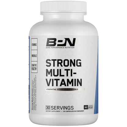 Buy supplements BARE PERFORMANCE NUTRITION, BPN Strong Multi-Vitamin, Foundational Health, Improved Mood and Sleep, Adaptogens, Improved Cognitive Health - Vitaza UK Supplements UK