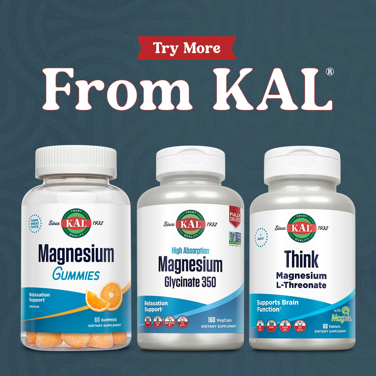 Buy supplements KAL Magnesium Glycinate Capsules, Fully Chelated Magnesium Bisglycinate, High Absorption Magnesium Supplement, Healthy Bones, Muscle, Vitaza UK Supplements UK