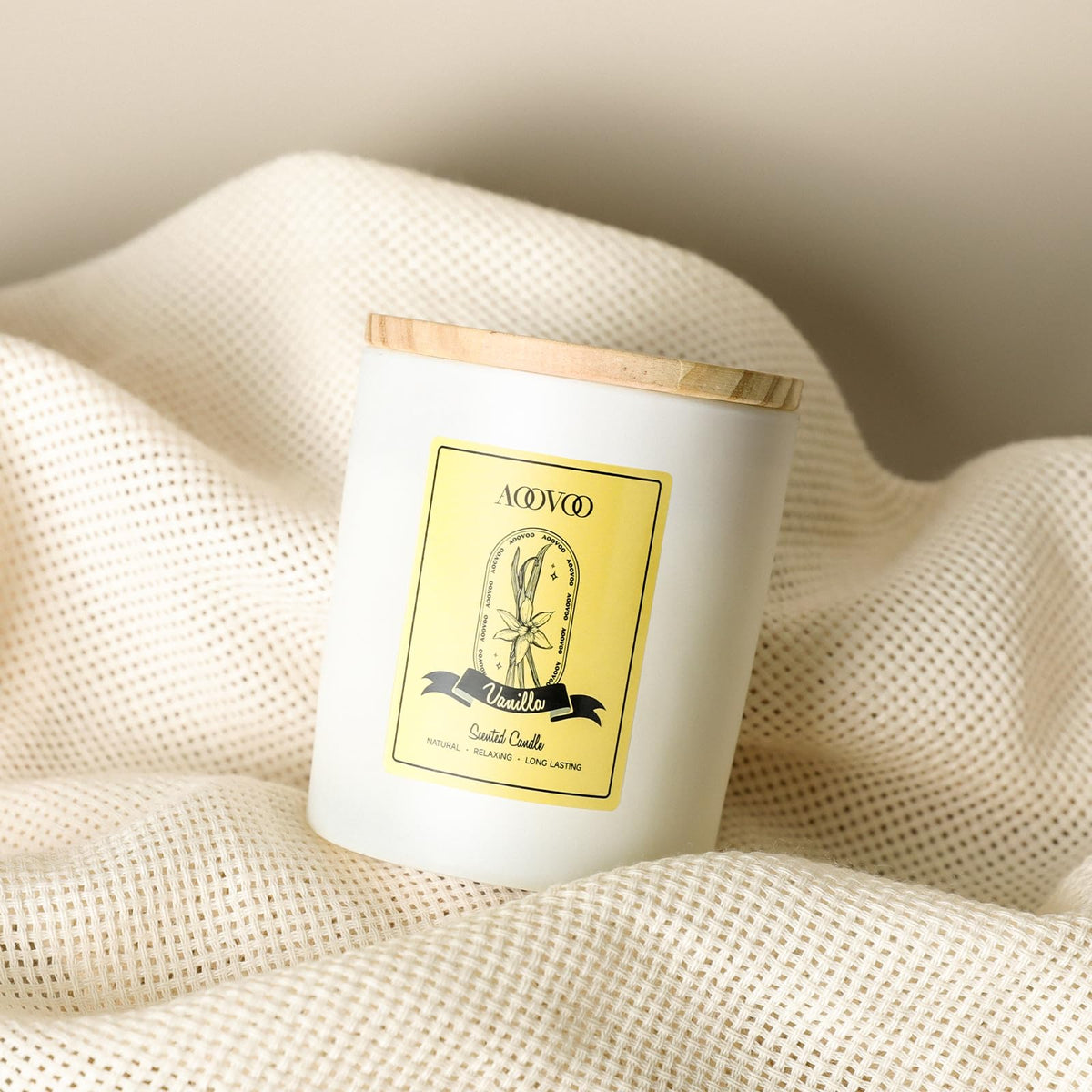 Vanilla Soy Candles Gift for Women - Aromatherapy Candle with Crystals Inside, 10oz Natural Soy Wax Candles AOOVOOBuy Supplements Australia