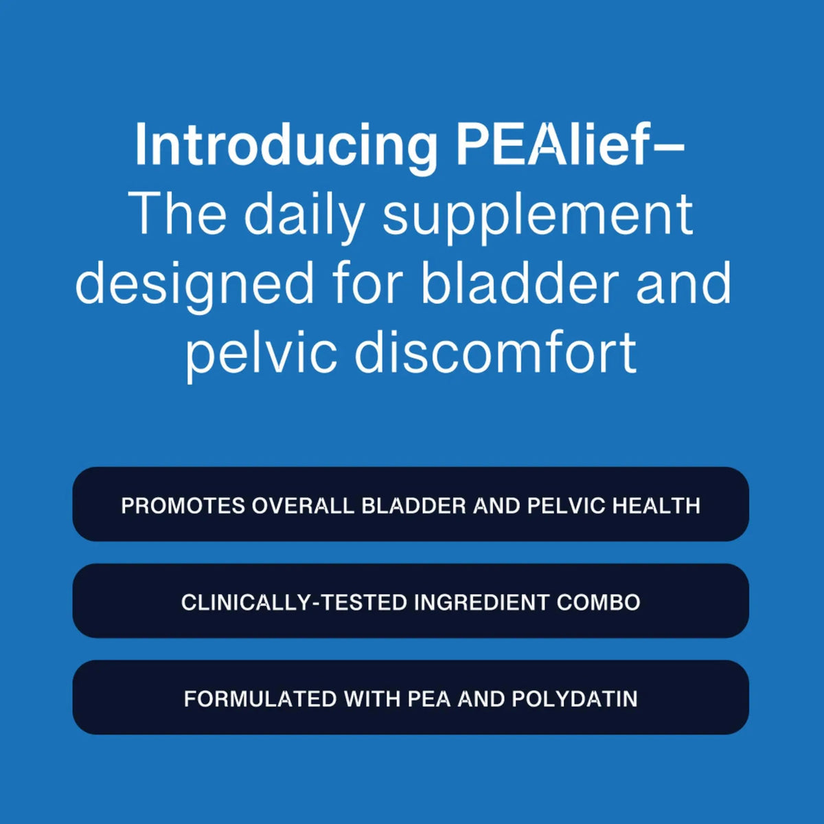 PEAlief Pea + Polydatin – New Bladder & Urinary Comfort Support with Clinically Tested Ingredient Combination — One Pill Per Day, 60 Day Supply PEAliefBuy Supplements Australia