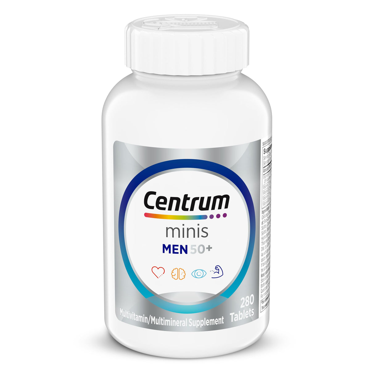 Buy supplements Centrum Minis Silver Multivitamin for Men 50 Plus, Multivitamin/Multimineral Supplement, Vitamin D3, B-Vitamins and Zinc, Non-GMO Ingredients, Supports Memory - Vitaza UK Supplements UK