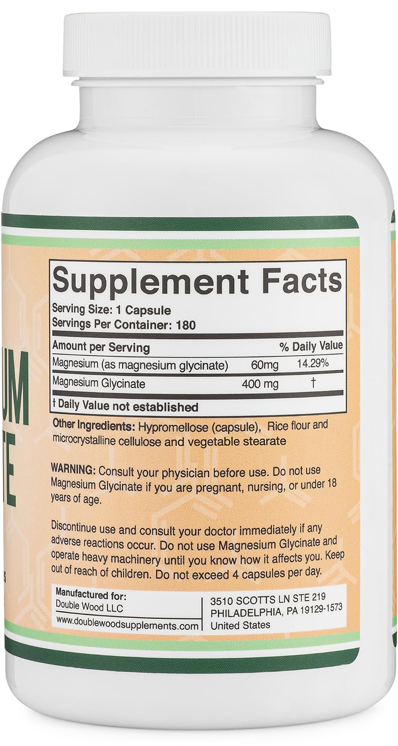 Buy supplements Magnesium Glycinate 400mg | 180 Capsules | Sleep, Muscle, & Heart Support | Vegan, Third Party Tested, Gluten Free - Vitaza UK Supplements UK
