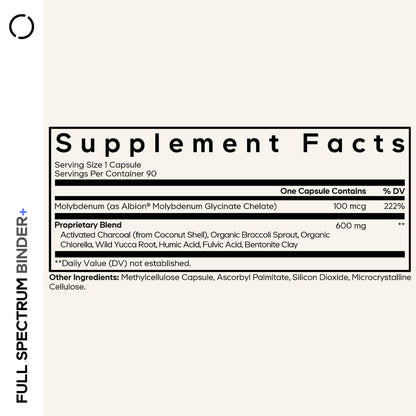 Buy supplements Codeage Binder + Systemic Binder Supplement - Activated Charcoal Pills, Bentonite Clay Mineral Powder, Fulvic & Humic Acids, Molybdenum, Carbon Forms - 90 Capsules - Vitaza UK Supplements UK