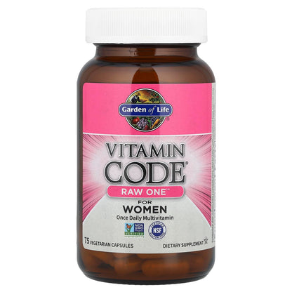 Buy supplements Garden of Life Vitamin Code Raw One for Women, Once Daily Women's Multivitamin - 75 Capsules, One a Day Vitamins Whole Food Iron, Vitaza UK Supplements UK