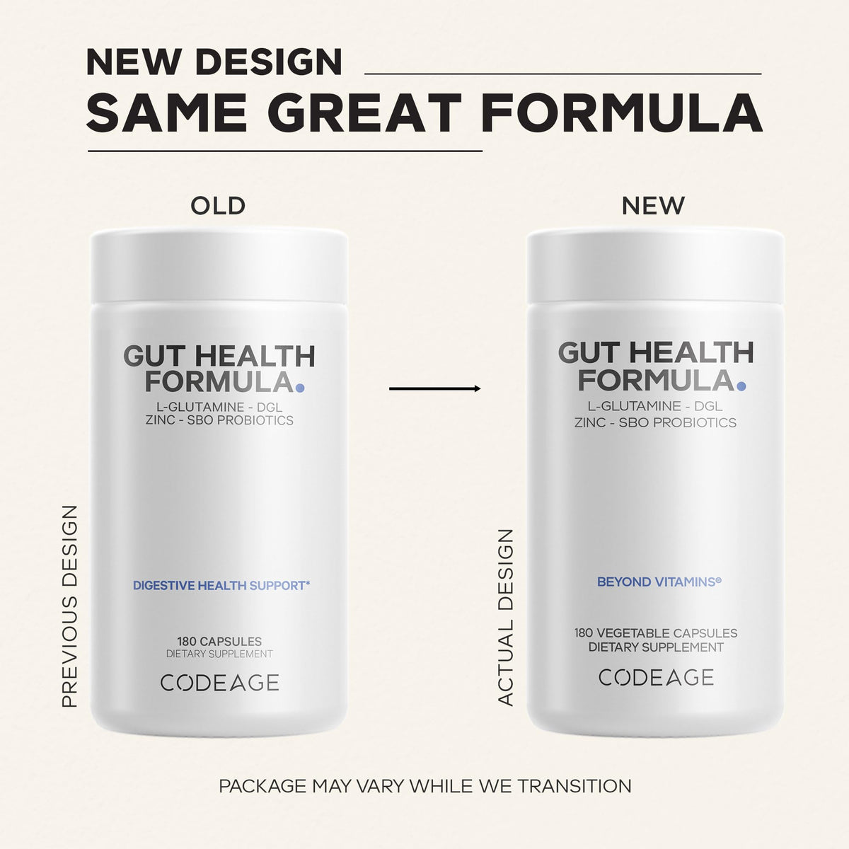 Buy supplements Codeage Gut Health Supplements Vegan Formula - L Glutamine, Zinc, Turkey Tail Mushroom Powder, Tonic Mushroom, Maitake, Micro Algae, Mineral, Vitaza UK Supplements UK