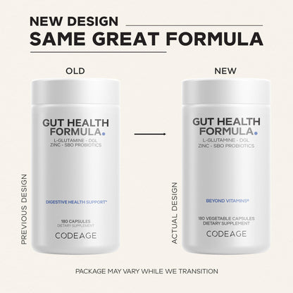 Buy supplements Codeage Gut Health Supplements Vegan Formula - L Glutamine, Zinc, Turkey Tail Mushroom Powder, Tonic Mushroom, Maitake, Micro Algae, Mineral, Vitaza UK Supplements UK