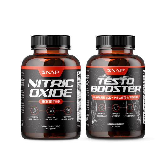 Snap Supplements Nitric Oxide + Testo Booster (2 Products)
