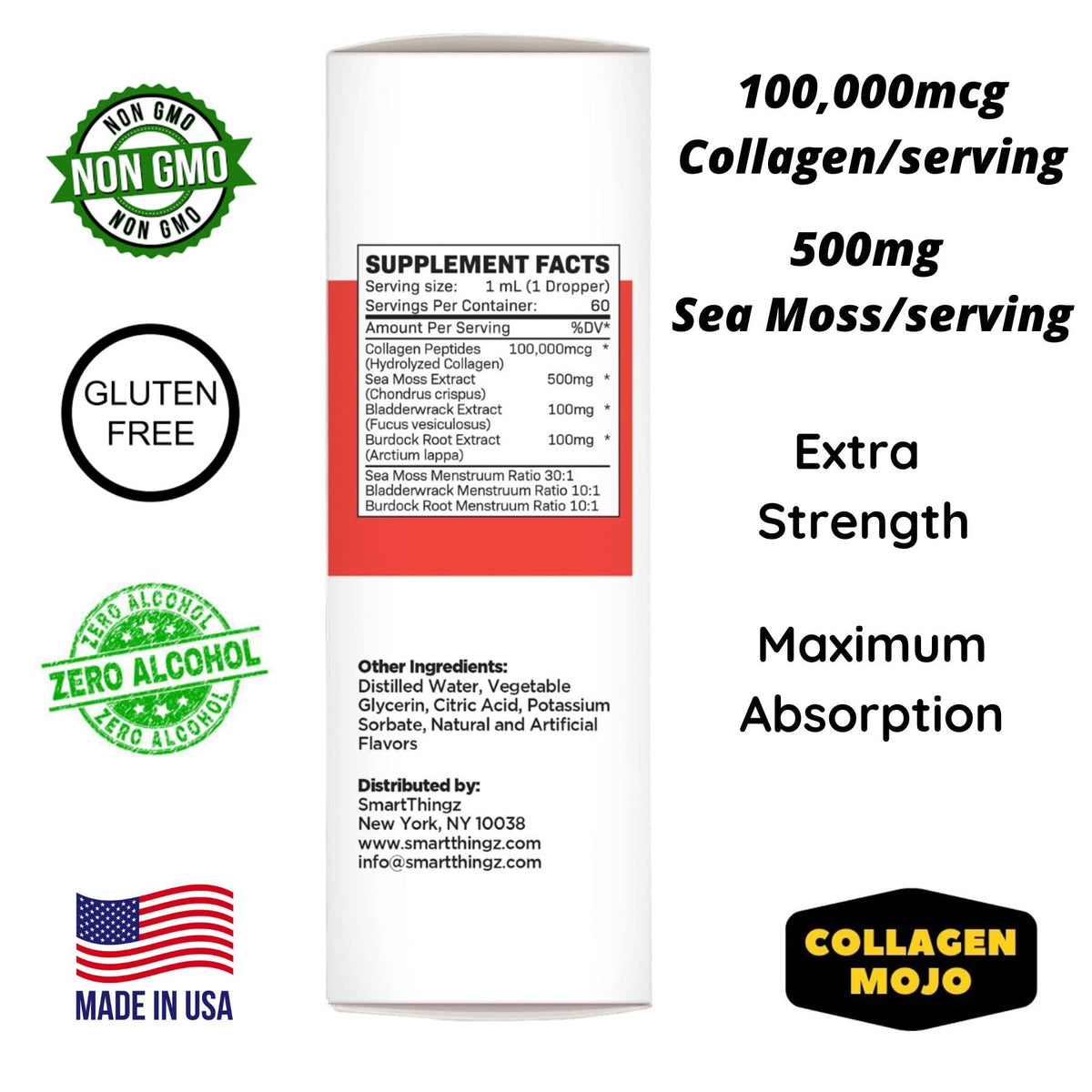 Collagen Mojo Liquid Collagen Peptides with Sea Moss, Burdock Root & Bladderwrack Collagen MojoBuy Supplements Australia