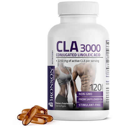 Buy supplements Bronson CLA 3000 Extra High Potency Supports Healthy Weight Management Lean Muscle Mass Non-Stimulating - Vitaza UK Supplements UK