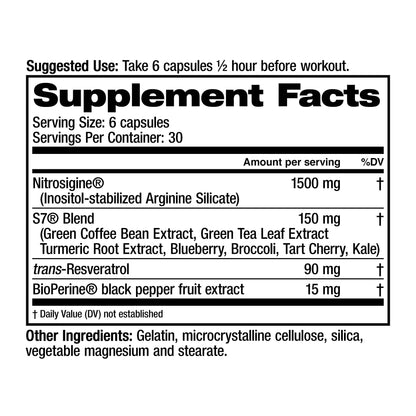 Buy supplements Juvenon BloodFlow-7 XXXL Nitric Oxide Supplements for Men & Women - More Powerful, Longer Lasting Natural Nitric Oxide Booster with Nitrosigine® + S7® - Vitaza UK Supplements UK