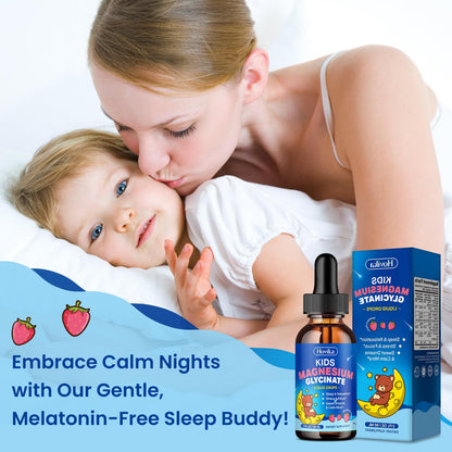 Buy supplements Magnesium Glycinate Liquid for Kids - with L-Theanine Omega-3, Vitamin B6, D3, Zinc - Kids Magnesium Drops for Sleep, Relaxation - Vitaza UK Supplements UK